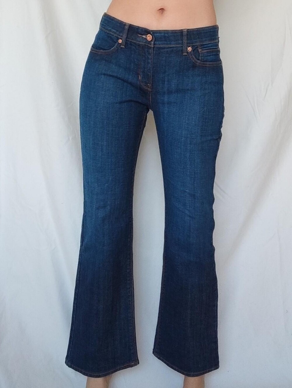 Levi's Dark Wash Mid Rise Boot Cut Flared Jeans